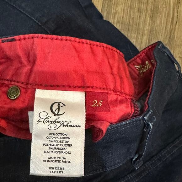 CJ by Cookie Johnson Faith Straight Leg Jeans Dark Wash Women’s Size 25 - Picture 10 of 10